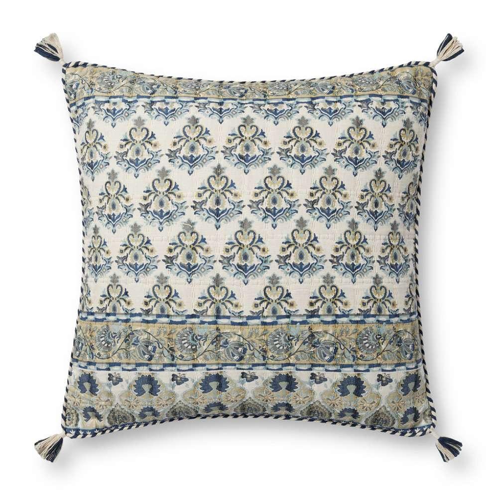 Loloi - PLL0114 Blue / Multi 22 x 22 Cover w/Down Pillow - DSETPLL0114BBMLPIL3 veiw 1