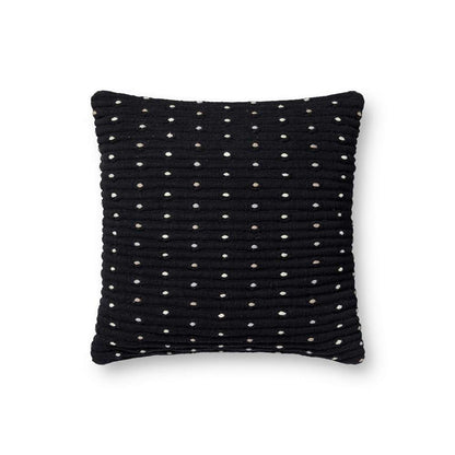 Loloi - PLL0118 Black 18 x 18 Cover w/Down Pillow - DSETPLL0118BL00PIL1 veiw 1