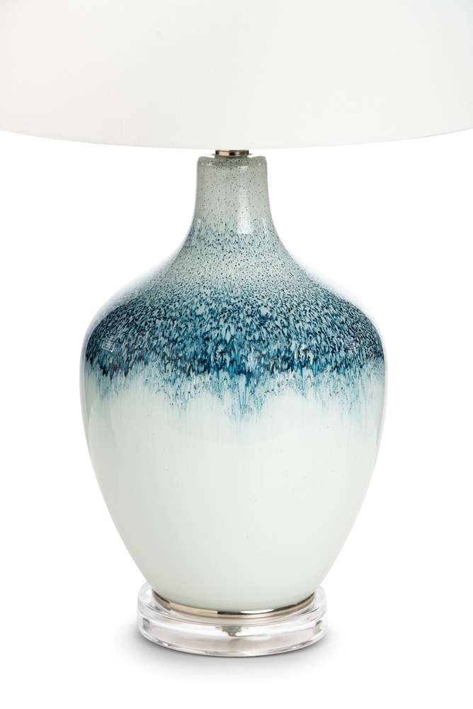 Lux Lighting - Coast 28.5in Blue and White Glass Table Lamp, (Set of 2)   - LUX-110-BLUE/WHITE veiw 2