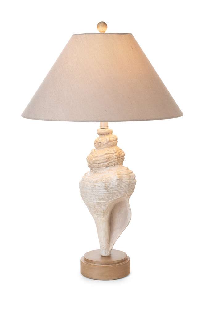 Lux Lighting - Conch 30in Seashell Coastal Table Lamp, (Set of 2) - LUX-6046-NAT veiw 3
