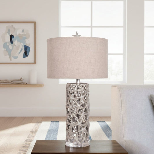 Lux Lighting - Darla 30in Poly Star Table Lamp -Beige, (Set of 2) - LUX-1736-BEIGE view 2