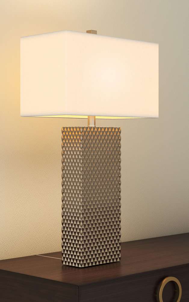 Lux Lighting - Elanor 29in Diamond Gold Polyresin Table Lamp, (Set of 2) - LUX-2047-GOLD veiw 6