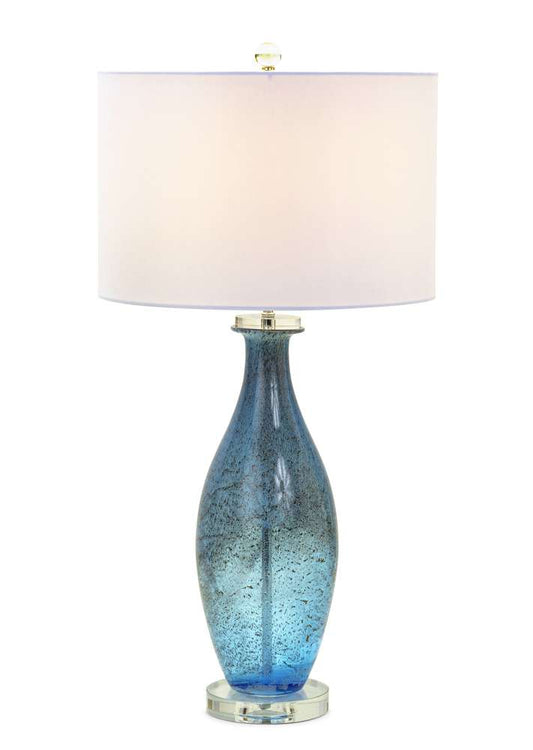 Lux Lighting - Everly 30” Blue tone Art Glass w/Crystal Base, (Set of 2) - LUX-041505-BLUE veiw 2