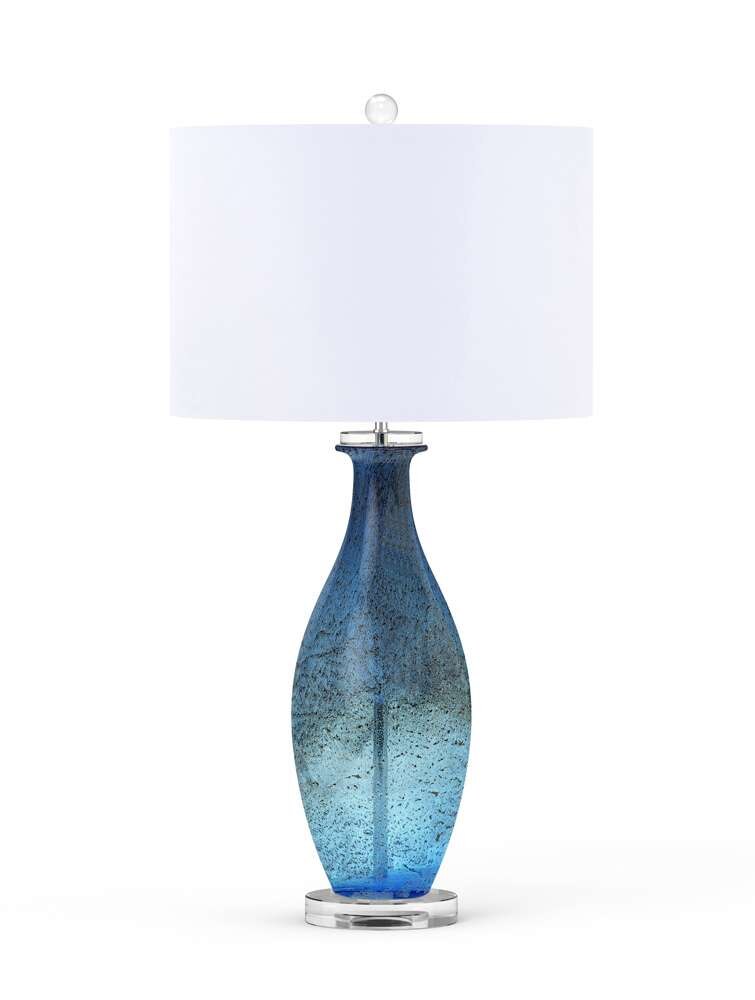 Lux Lighting - Everly 30” Blue tone Art Glass w/Crystal Base, (Set of 2) - LUX-041505-BLUE veiw 4