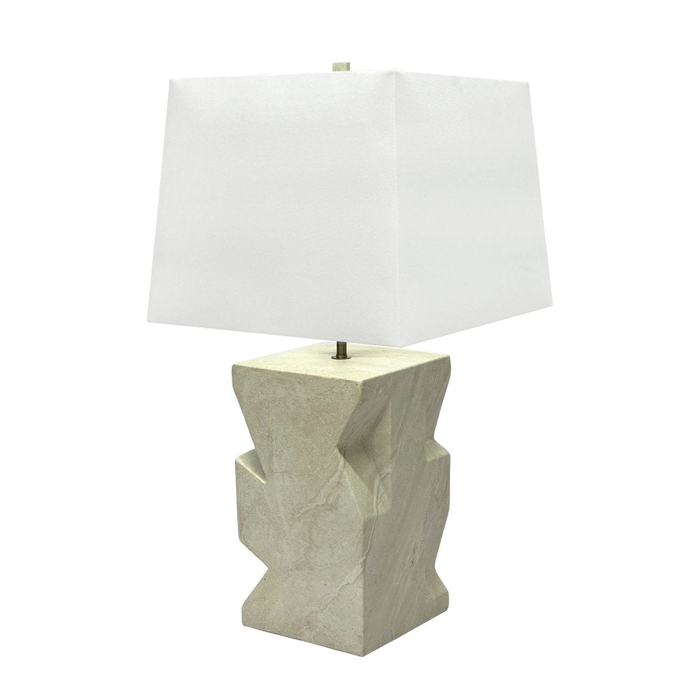 Lux Lighting - Geo - 27" Table Lamp - Sandstone Finish - LUX-156-SANDSTONE view 2