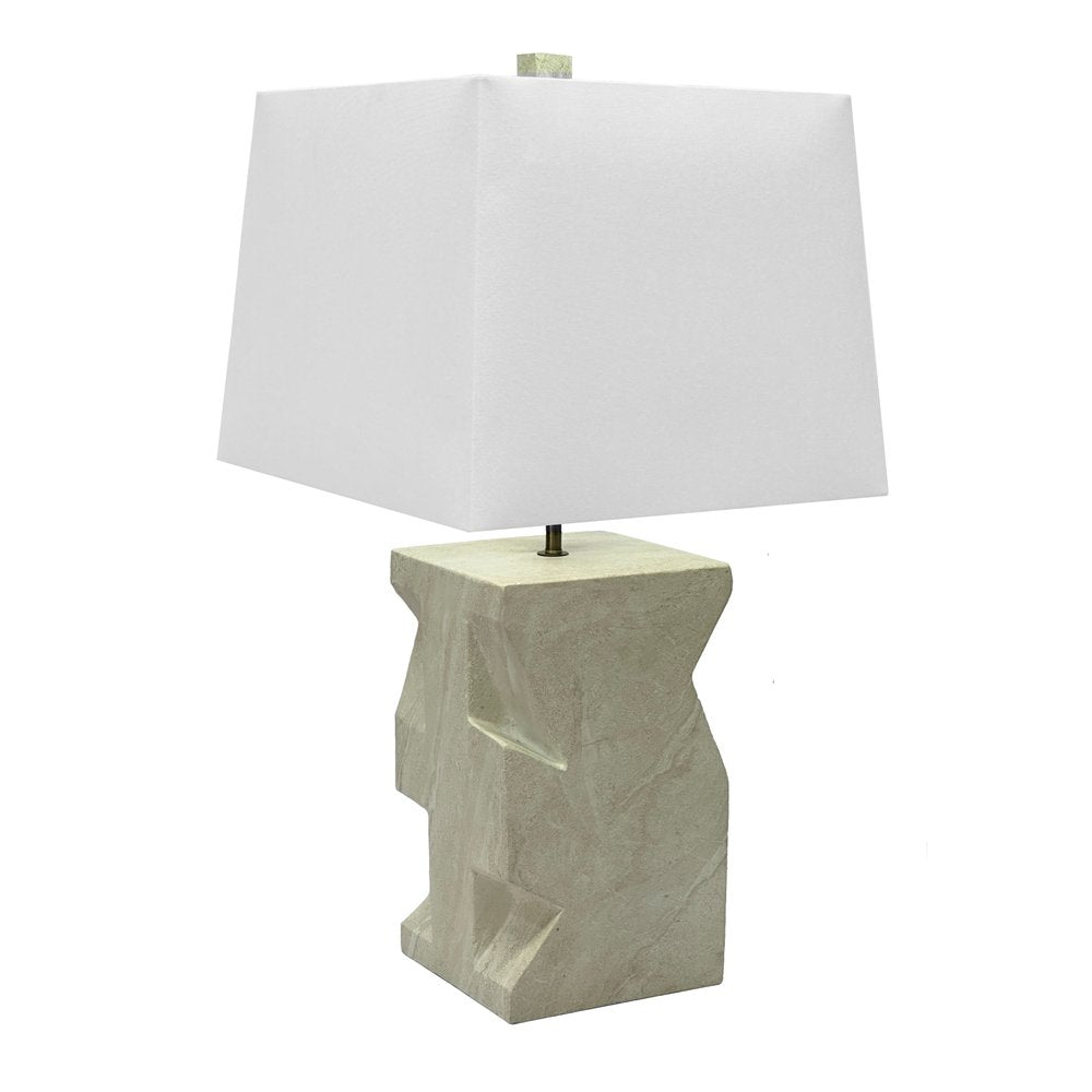 Lux Lighting - Geo - 27" Table Lamp - Sandstone Finish - LUX-156-SANDSTONE view 3
