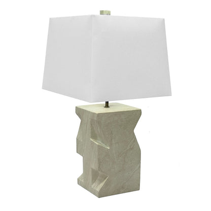 Lux Lighting - Geo - 27" Table Lamp - Sandstone Finish - LUX-156-SANDSTONE view 3