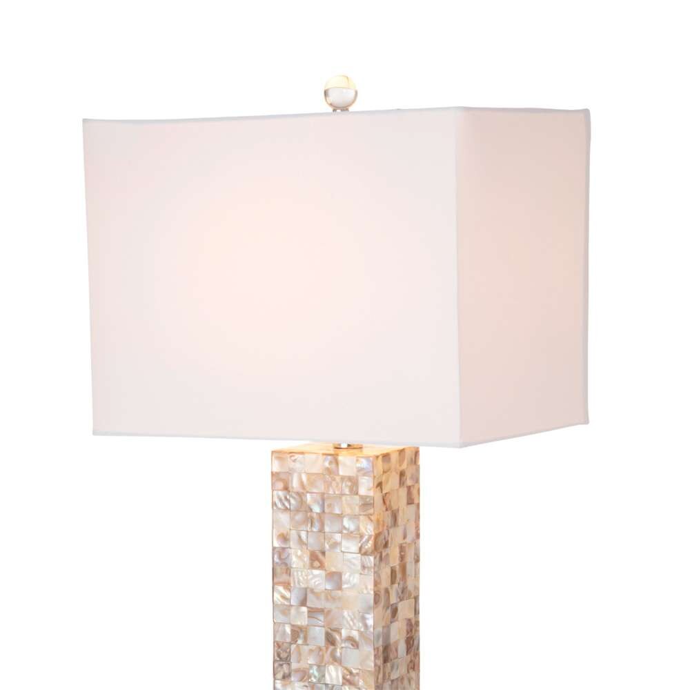 Lux Lighting - Harper 28in Nature Mother of Pearl Table lamp w/ Crystals, (Set of 2) - LUX-1720-PEARL veiw 5