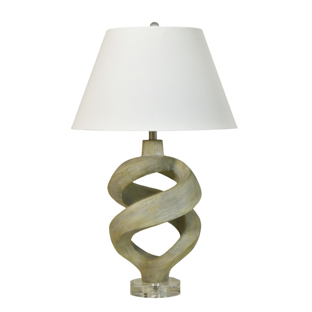 Lux Lighting - Infinity - 31" Resin Table Lamp - Grey Wash Finish - LUX-144-GREY view 1
