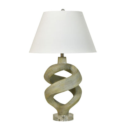Lux Lighting - Infinity - 31" Resin Table Lamp - Grey Wash Finish - LUX-144-GREY view 1