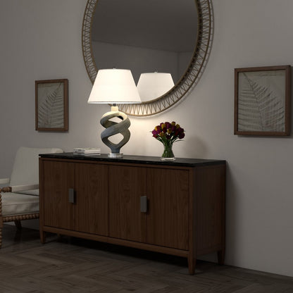 Lux Lighting - Infinity - 31" Resin Table Lamp - Grey Wash Finish - LUX-144-GREY view 3