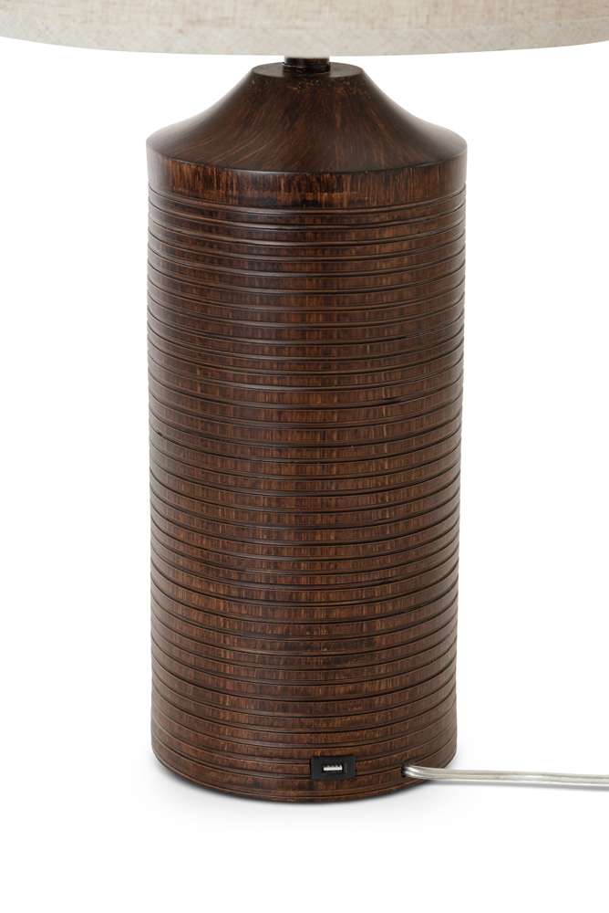 Lux Lighting - Parker 31in Brown Polyresin with USB, (Set of 2) - LUX-1590-BROWN-USB_CLOSEOUT veiw 4