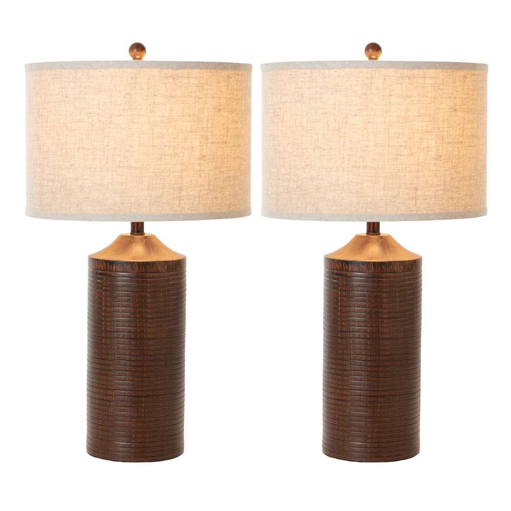Lux Lighting - Parker 31in Brown Polyresin with USB, (Set of 2) - LUX-1590-BROWN-USB_CLOSEOUT veiw 5
