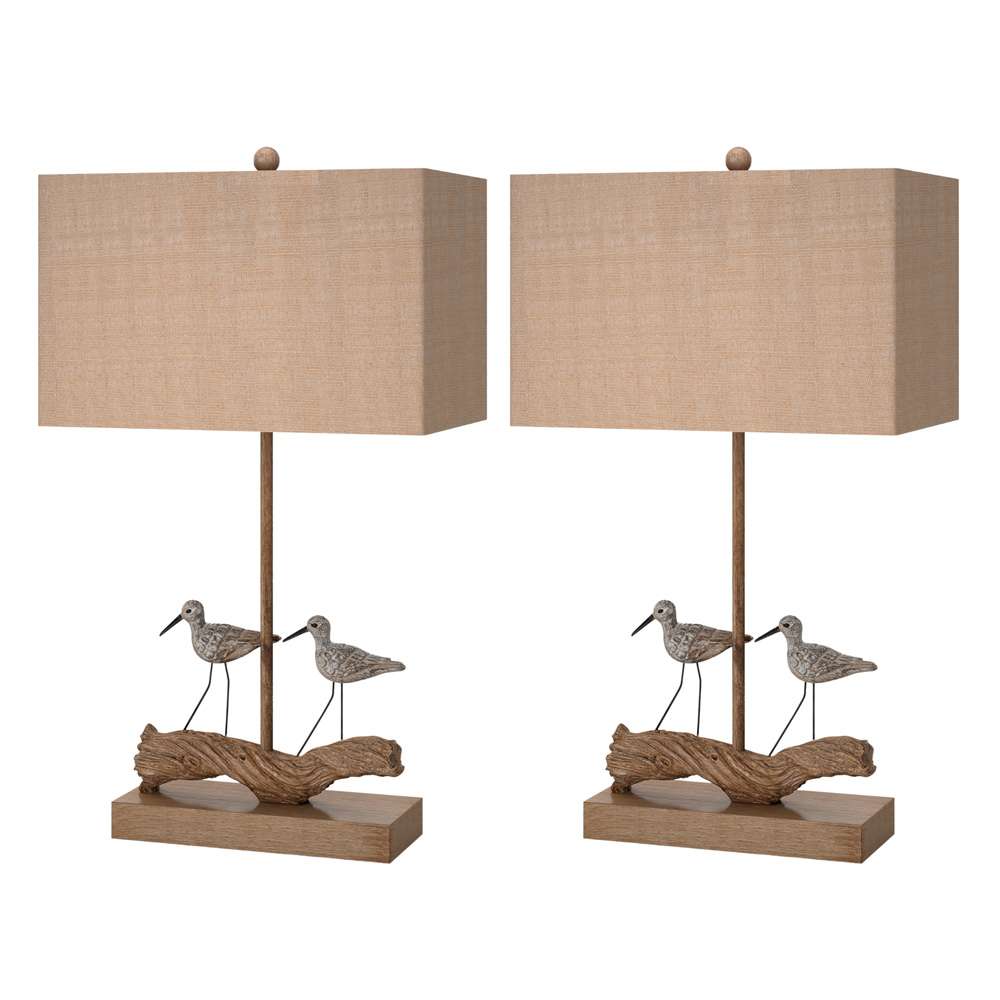 Lux Lighting - Piper 28in Coastal table Lamp, (Set of 2) - LUX-P510-NAT veiw 3