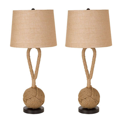Lux Lighting - Rope 29in Table Lamp, Natural color, (Set of 2) - LUX-116-NAT_CLOSEOUT veiw 1