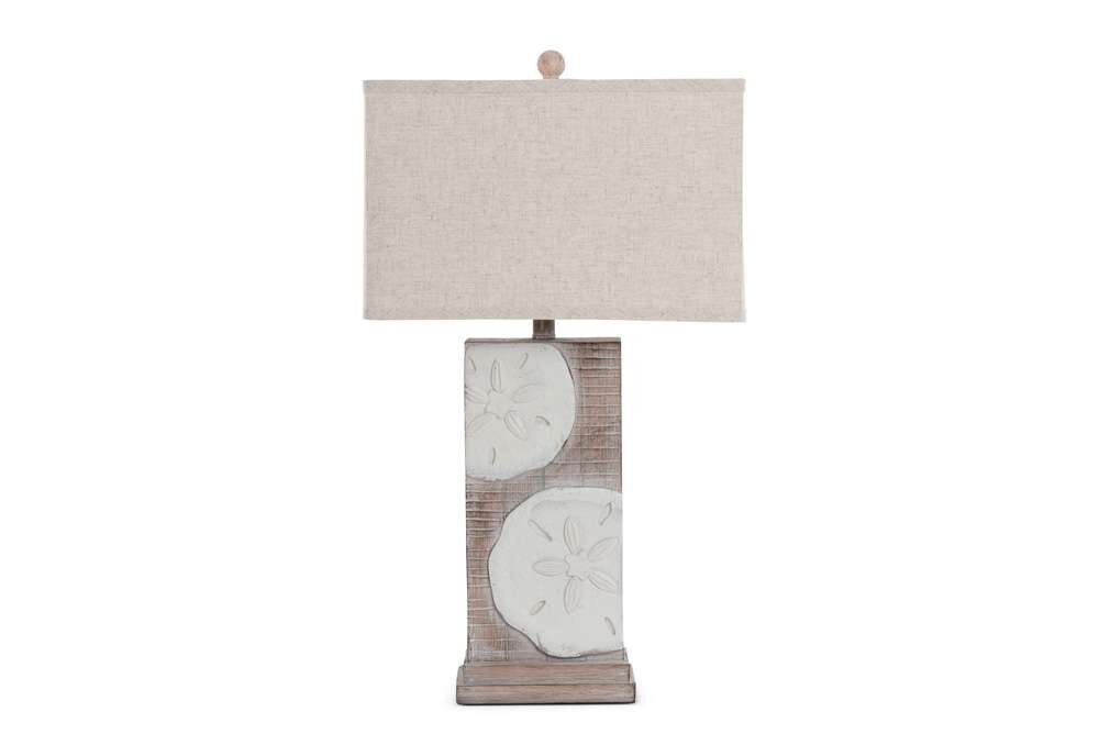 Lux Lighting - Sand Dollar 30in Poly Table Lamp, (Set of 2)   - LUX-52205-NAT-USB veiw 1