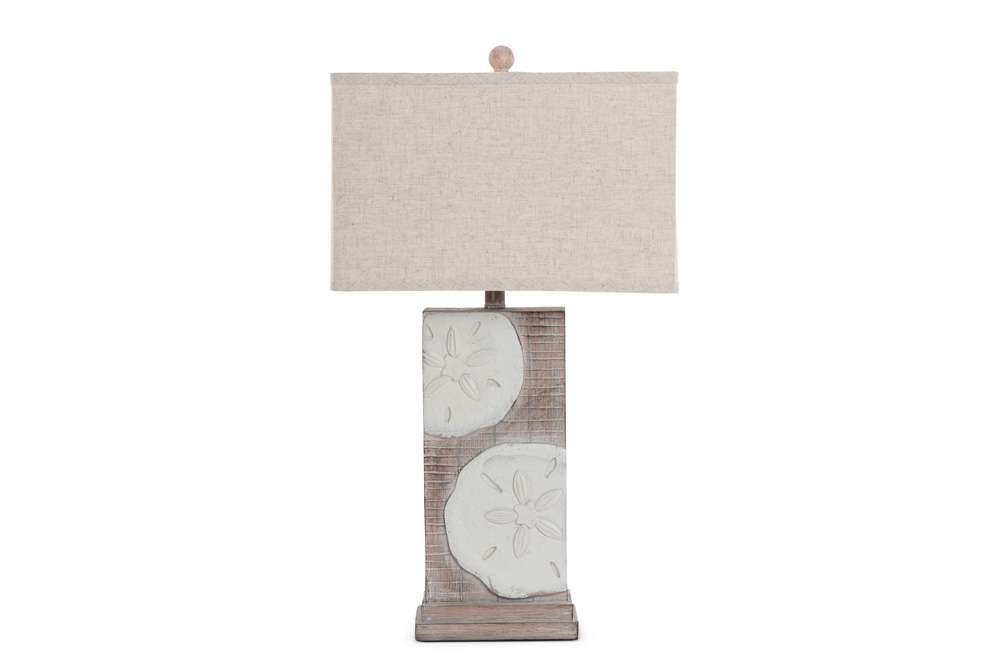 Lux Lighting - Sand Dollar 30in Poly Table Lamp, (Set of 2)   - LUX-52205-NAT-USB veiw 2