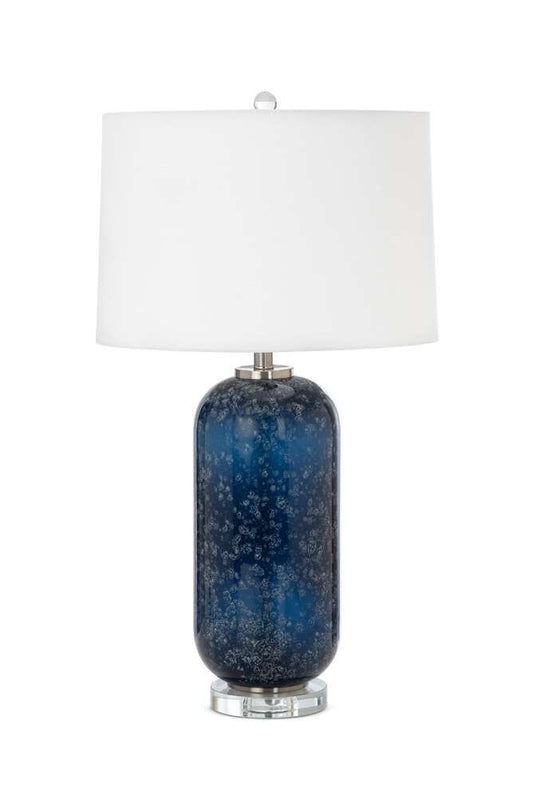 Lux Lighting - Tootsie 30in Blue Glass Table Lamp w/ Crystal Base, (Set of 2) - LUX-732-BLUE veiw 2