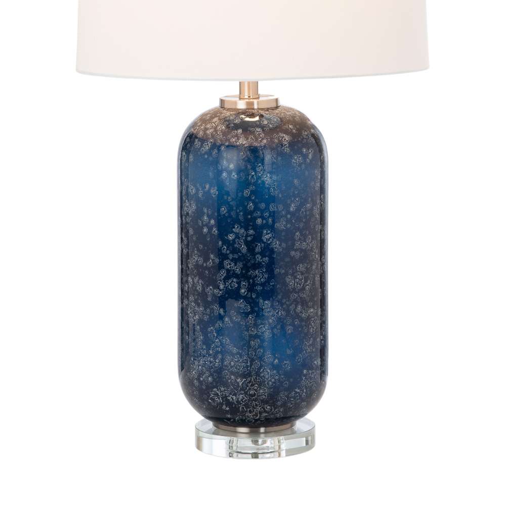 Lux Lighting - Tootsie 30in Blue Glass Table Lamp w/ Crystal Base, (Set of 2) - LUX-732-BLUE veiw 7