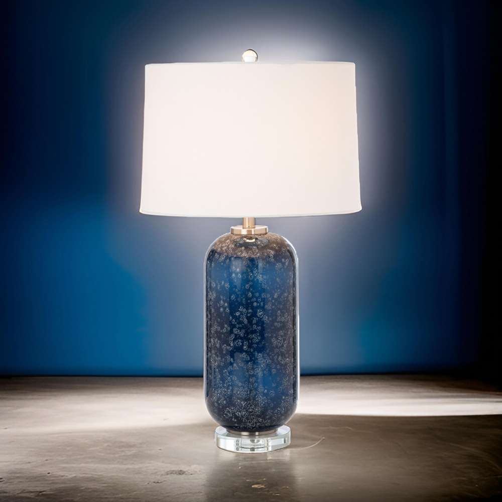 Lux Lighting - Tootsie 30in Blue Glass Table Lamp w/ Crystal Base, (Set of 2) - LUX-732-BLUE veiw 10