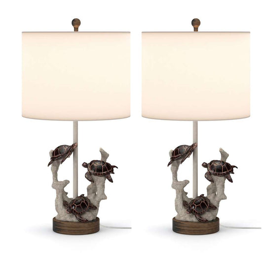 Lux Lighting - Turtles 27in  Coral Polyresin, (Set of 2) - LUX-2030-NAT veiw 1