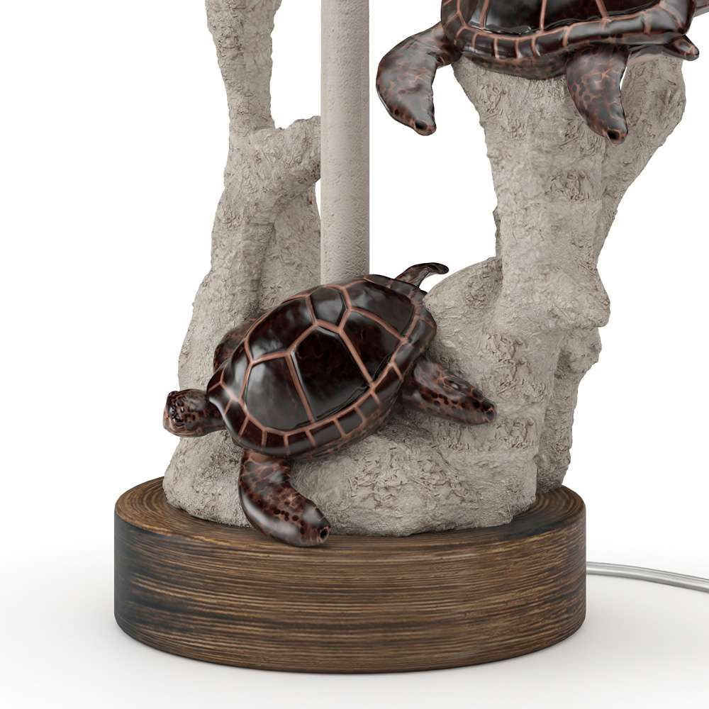Lux Lighting - Turtles 27in  Coral Polyresin, (Set of 2) - LUX-2030-NAT veiw 5