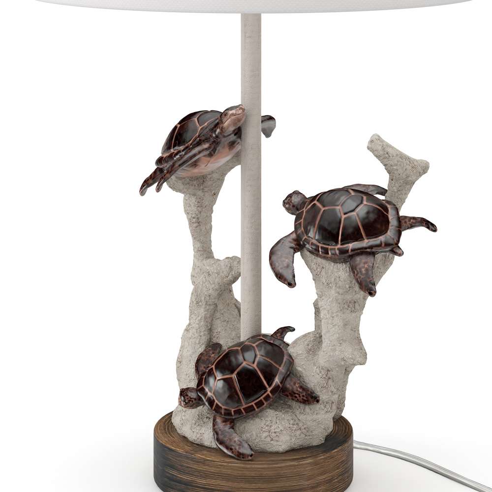 Lux Lighting - Turtles 27in  Coral Polyresin, (Set of 2) - LUX-2030-NAT veiw 6