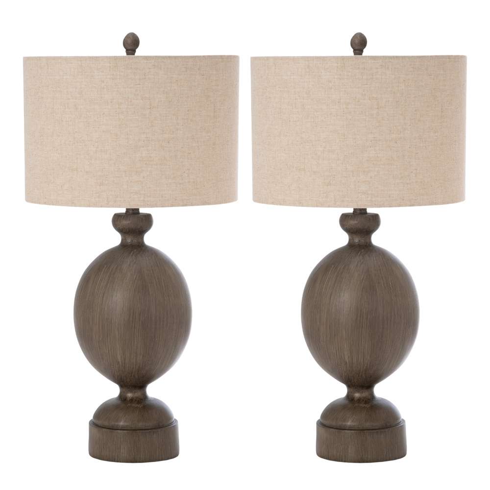 Lux Lighting - Wren 30in Distressed Brown Poly Table Lamp, (Set of 2) - LUX-1202-BROWN veiw 4