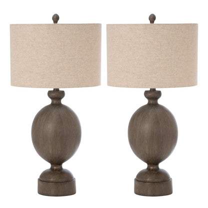 Lux Lighting - Wren 30in Distressed Brown Poly Table Lamp, (Set of 2) - LUX-1202-BROWN veiw 4