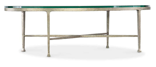 M Furnishings - Cora Glass Top Oval Coffee Table - M14-80211-95 veiw 1