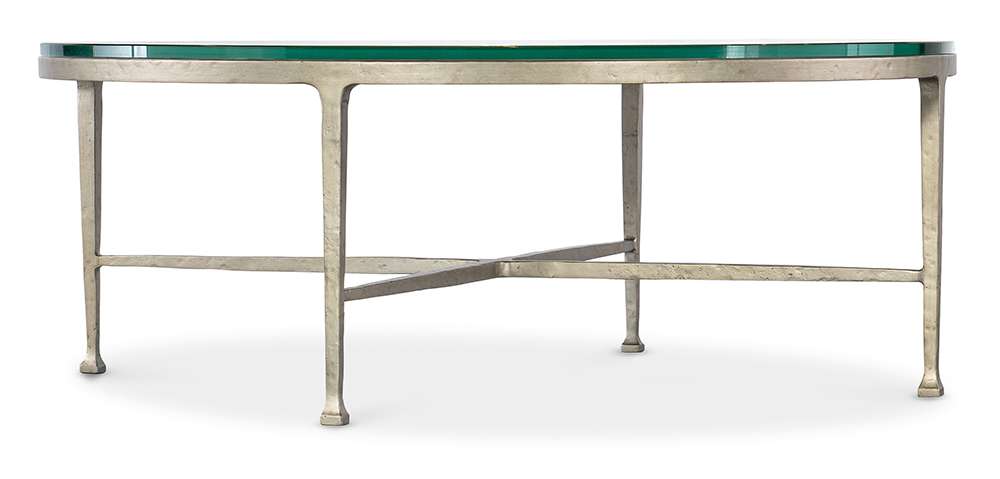 M Furnishings - Cora Glass Top Round Coffee Table - M14-80111-95 veiw 1