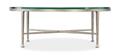 M Furnishings - Cora Glass Top Round Coffee Table - M14-80111-95 veiw 2