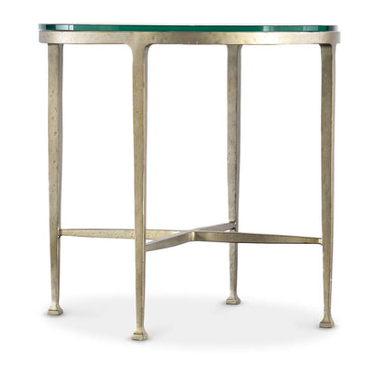 M Furnishings - Cora Glass Top Round Side Table - M14-80113-95 veiw 1