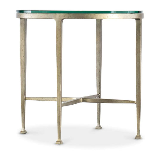 M Furnishings - Cora Glass Top Round Side Table - M14-80113-95 veiw 1