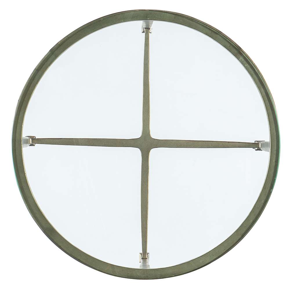 M Furnishings - Cora Glass Top Round Side Table - M14-80113-95 veiw 3