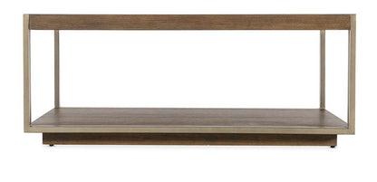 M Furnishings - Hammon Wood/Metal Square Coffee Table - M11-80110-89 veiw 2