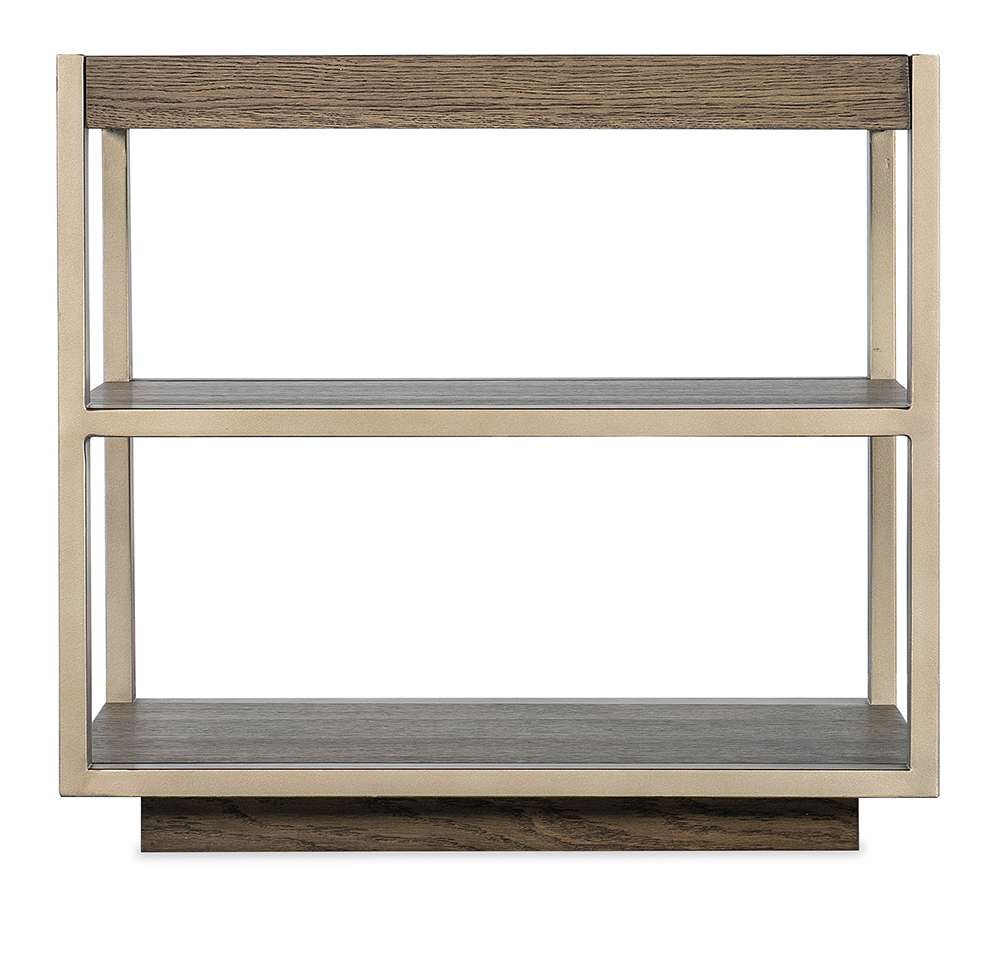 M Furnishings - Hammon Wood/Metal Square Side Table - M11-80113-89 veiw 2