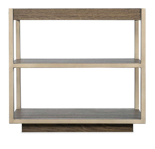 M Furnishings - Hammon Wood/Metal Square Side Table - M11-80113-89 veiw 2