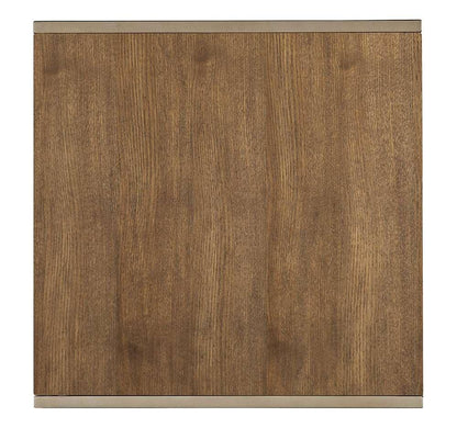 M Furnishings - Hammon Wood/Metal Square Side Table - M11-80113-89 veiw 3