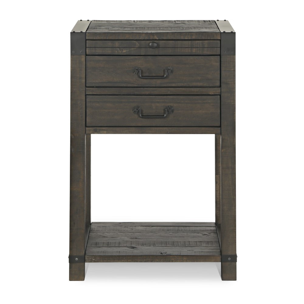 Magnussen - Abington 2 Drawer Open Nightstand in Weathered Charcoal - B3804-05 veiw 1