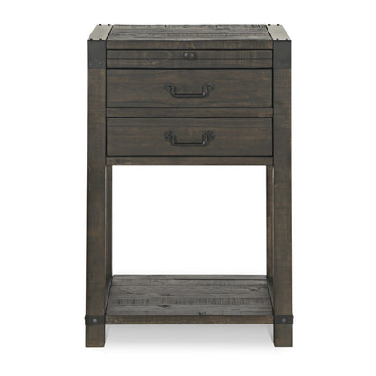 Magnussen - Abington 2 Drawer Open Nightstand in Weathered Charcoal - B3804-05 veiw 1