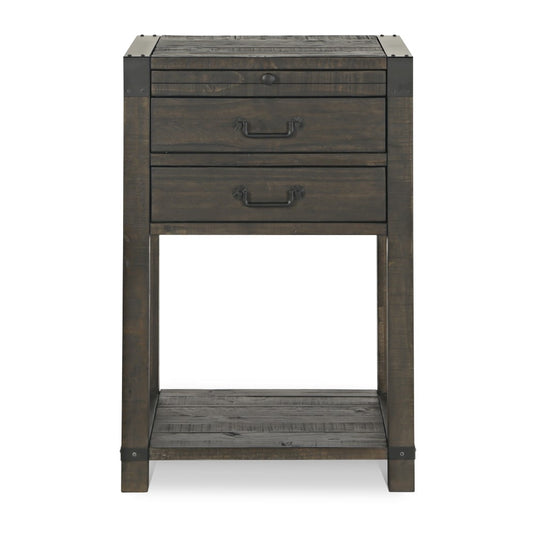 Magnussen - Abington 2 Drawer Open Nightstand in Weathered Charcoal - B3804-05 veiw 1