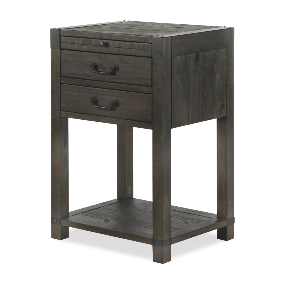 Magnussen - Abington 2 Drawer Open Nightstand in Weathered Charcoal - B3804-05 veiw 2