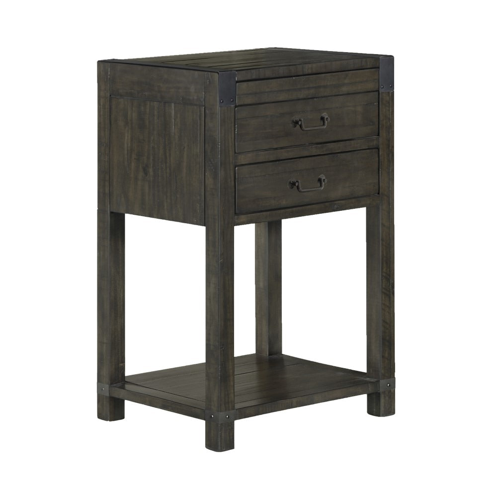 Magnussen - Abington 2 Drawer Open Nightstand in Weathered Charcoal - B3804-05 veiw 3