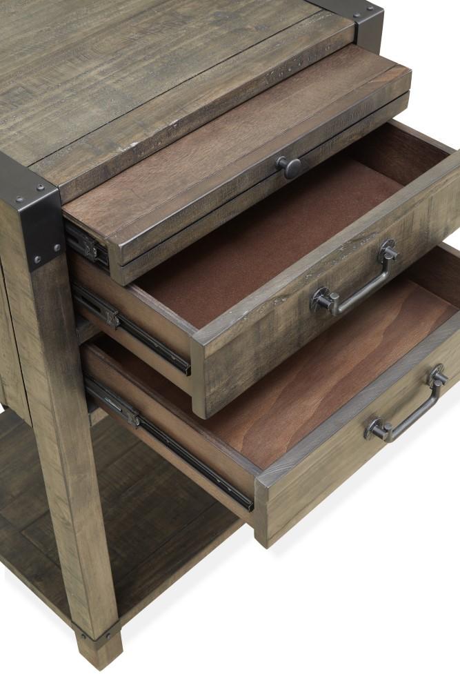 Magnussen - Abington 2 Drawer Open Nightstand in Weathered Charcoal - B3804-05 veiw 4