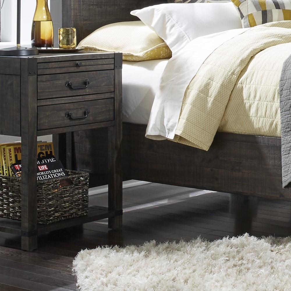 Magnussen - Abington 2 Drawer Open Nightstand in Weathered Charcoal - B3804-05 veiw 5