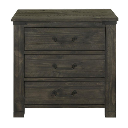 Magnussen - Abington 3 Drawer Nightstand in Weathered Charcoal - B3804-01 veiw 1