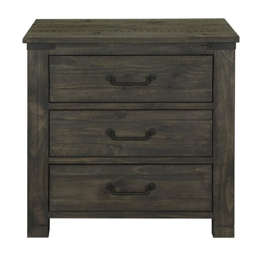 Magnussen - Abington 3 Drawer Nightstand in Weathered Charcoal - B3804-01 veiw 1