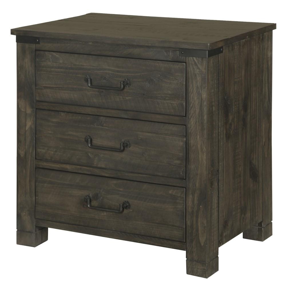 Magnussen - Abington 3 Drawer Nightstand in Weathered Charcoal - B3804-01 veiw 2