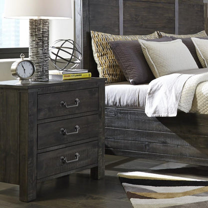 Magnussen - Abington 3 Drawer Nightstand in Weathered Charcoal - B3804-01 veiw 3